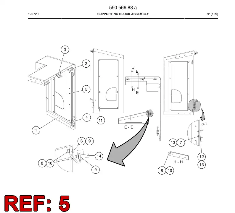 55067813 550 678 13 Plate - Sandvik Technical Drawing