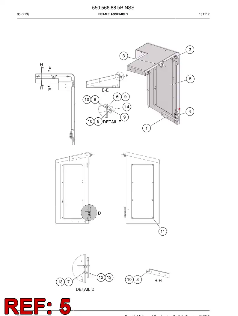 55067813a 550 678 13a Plate - Sandvik Technical Drawing