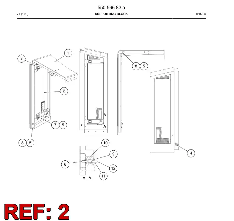 55067821 550 678 21 Door - Sandvik Technical Drawing