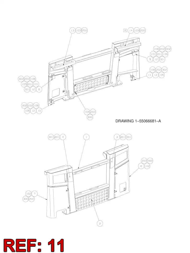55068011 550 680 11 SUPPORT - Sandvik Technical Drawing
