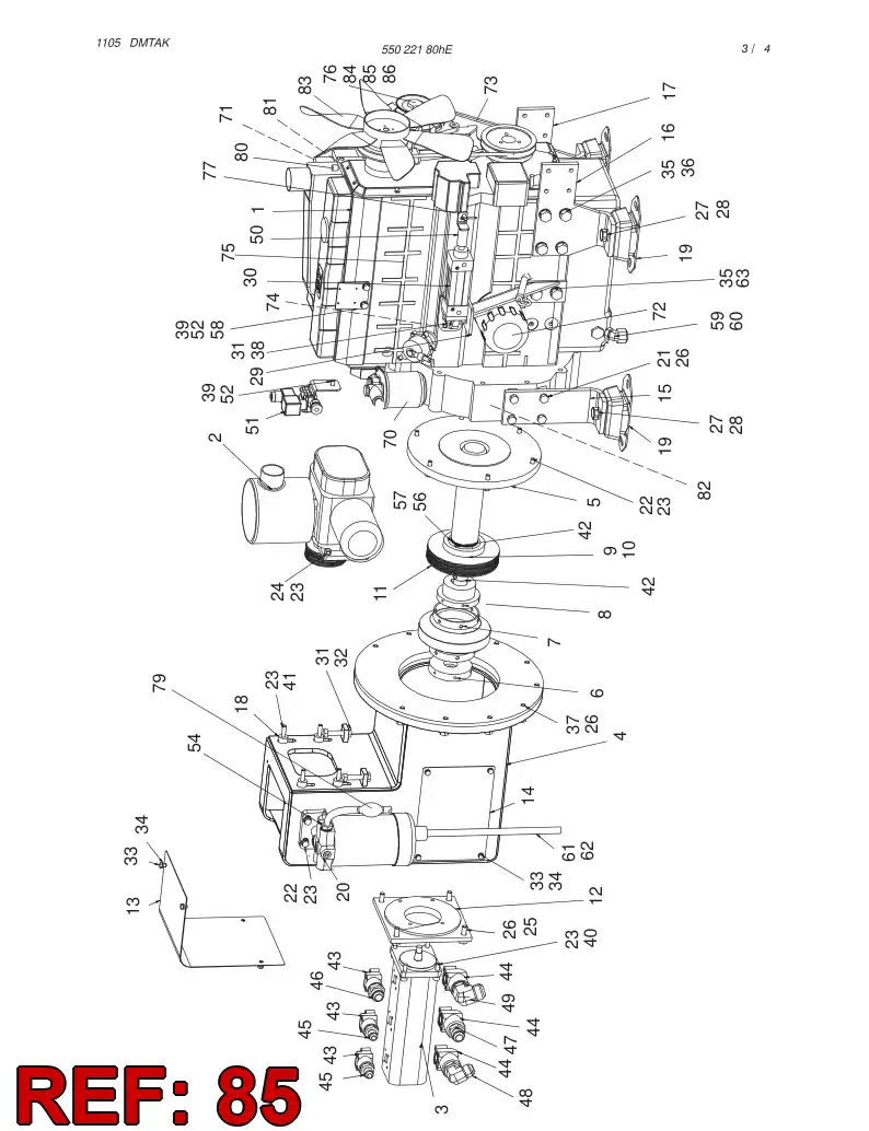 55068048 550 680 48 BRACKET (ALTERNATOR PART 76) - Sandvik Technical Drawing