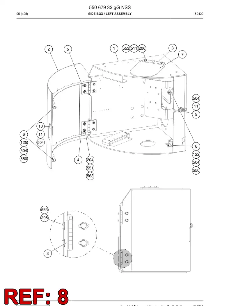 55068170 550 681 70 Plate - Sandvik Technical Drawing