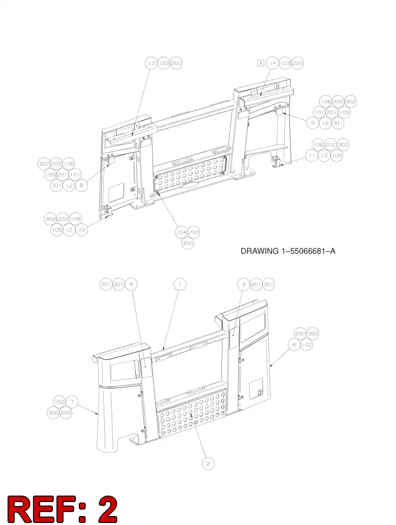 55068414 550 684 14 COVER PLATE - Sandvik Technical Drawing