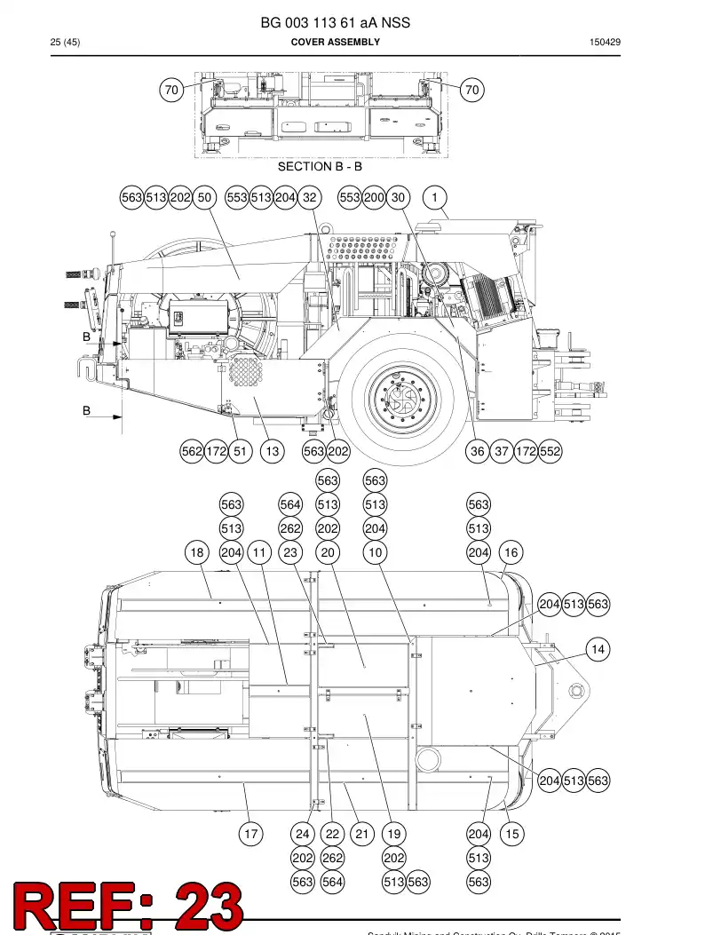 55068427a 550 684 27a Supporting block - Sandvik Technical Drawing
