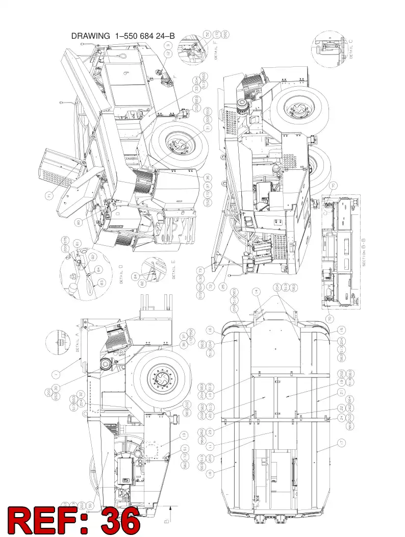 55068505 550 685 05 RUBBER SHEET - Sandvik Technical Drawing