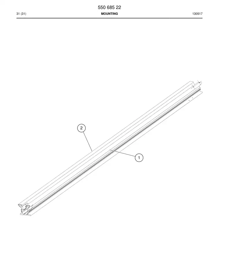 55068522 550 685 22 Mounting - Sandvik Technical Drawing
