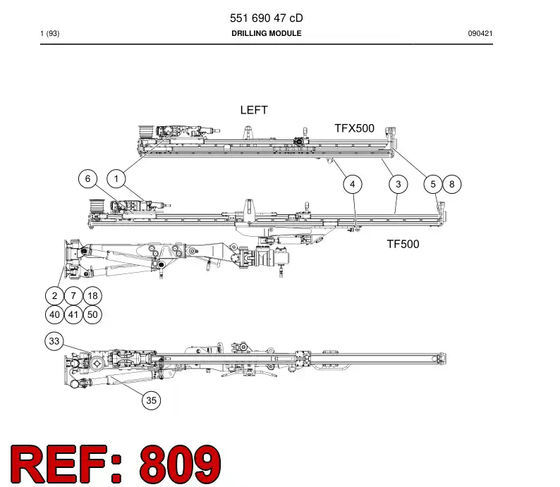 55068688a 550 686 88a Hosing - Sandvik Technical Drawing