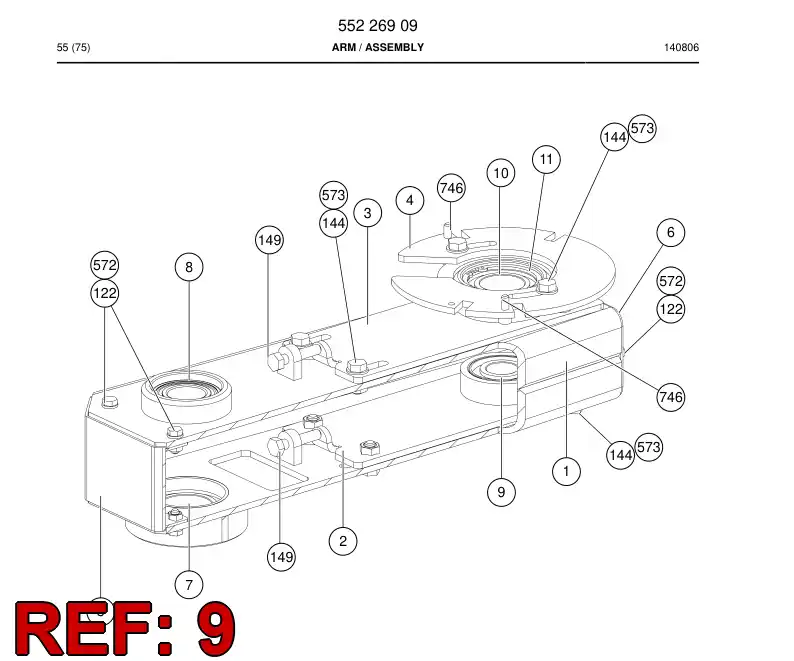55068706 550 687 06 ANGULAR BALL BEARING - Sandvik Technical Drawing