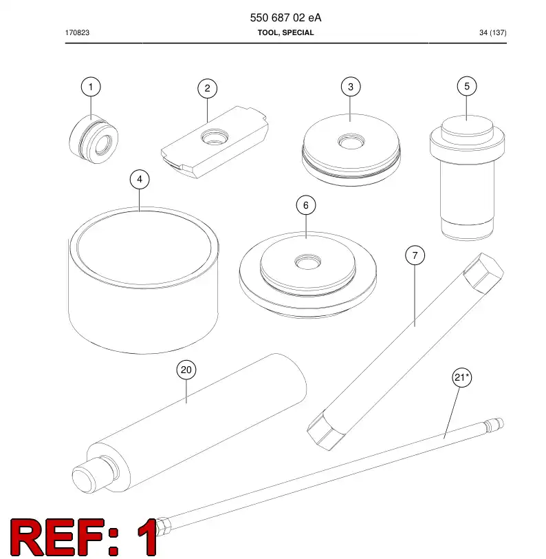 55068750a 550 687 50a Punch - Sandvik Technical Drawing