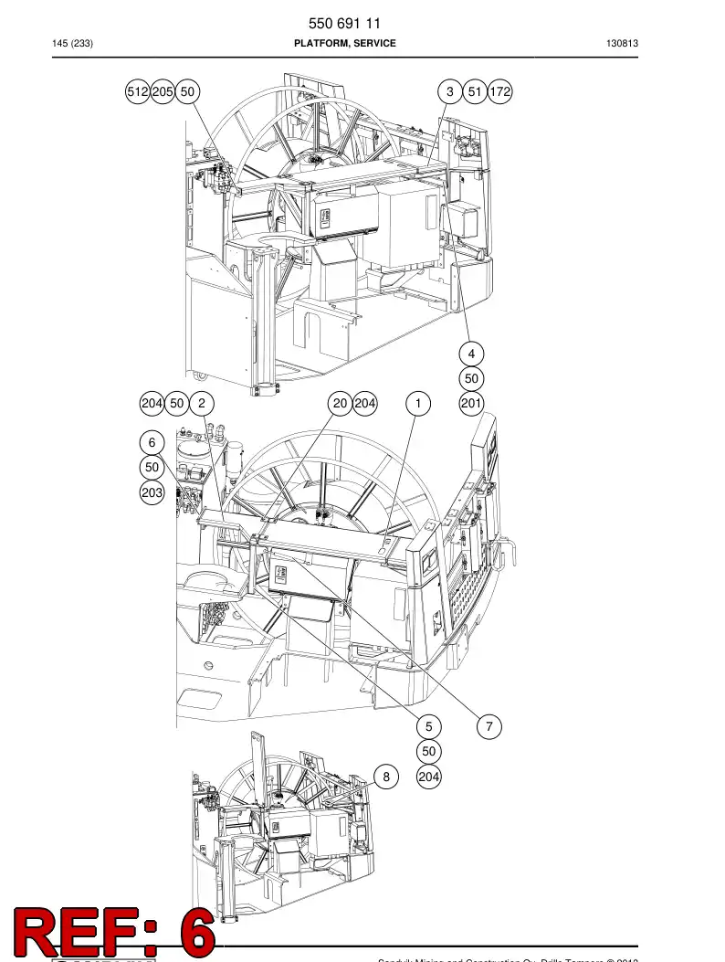 55068751 550 687 51 Supporting block - Sandvik Technical Drawing
