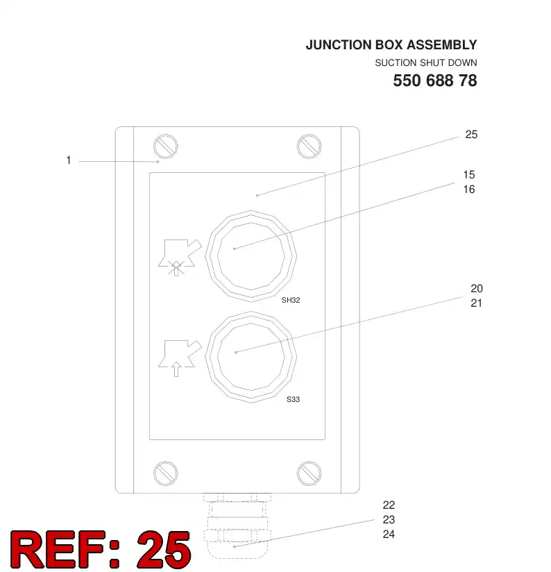 55068942 550 689 42 DECAL - Sandvik Technical Drawing