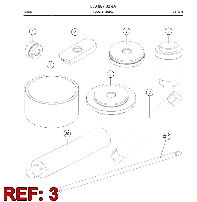 55069078a 550 690 78a Punch - Sandvik Technical Drawing