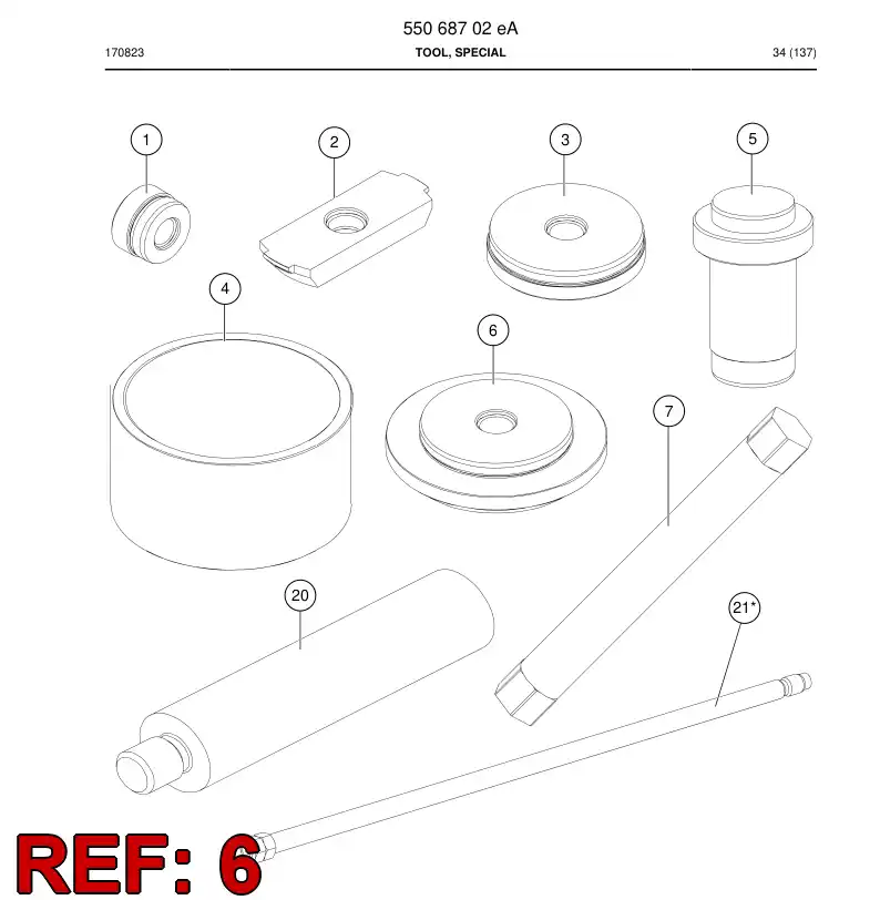 55069081a 550 690 81a Punch - Sandvik Technical Drawing