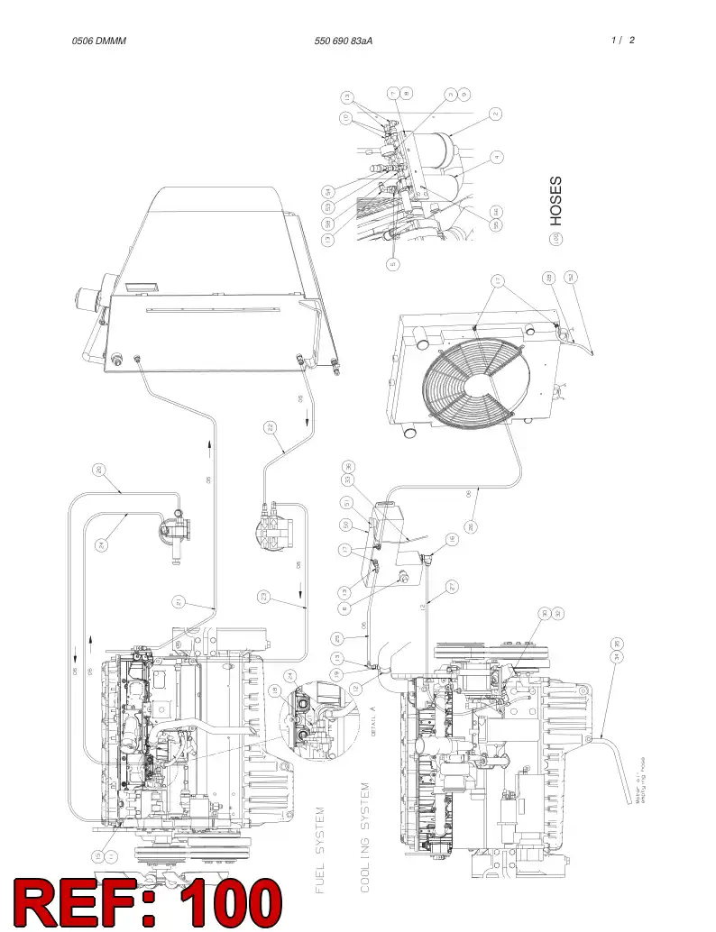 55069084 550 690 84 HOSE SET - Sandvik Technical Drawing