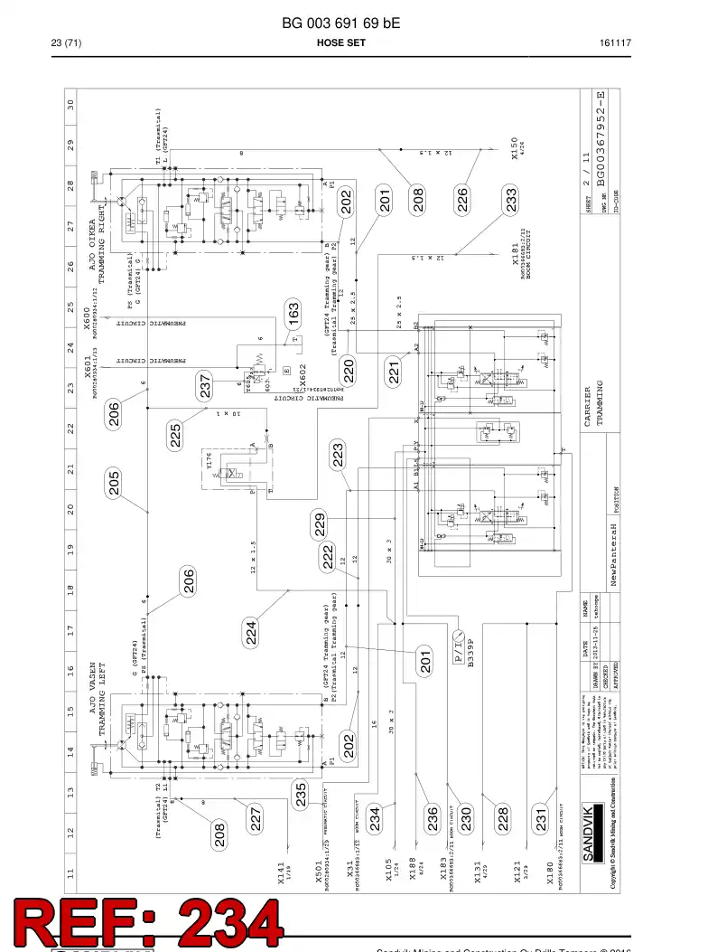 55069191c 550 691 91c Pipe - Sandvik Technical Drawing