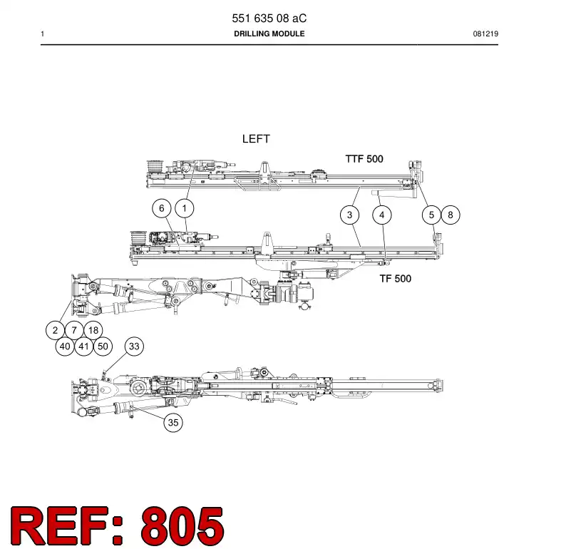 55069218a 550 692 18a Hosing - Sandvik Technical Drawing