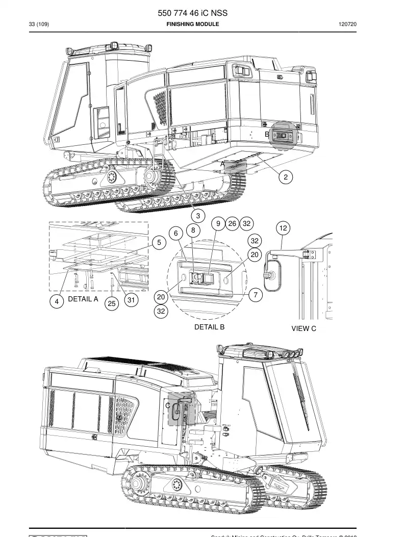 55069253 550 692 53 Rubber sheet - Sandvik Technical Drawing