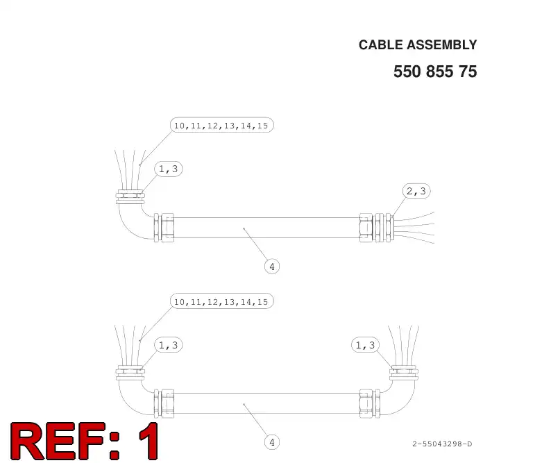 55069294 550 692 94 CABLE ENTRY - Sandvik Technical Drawing