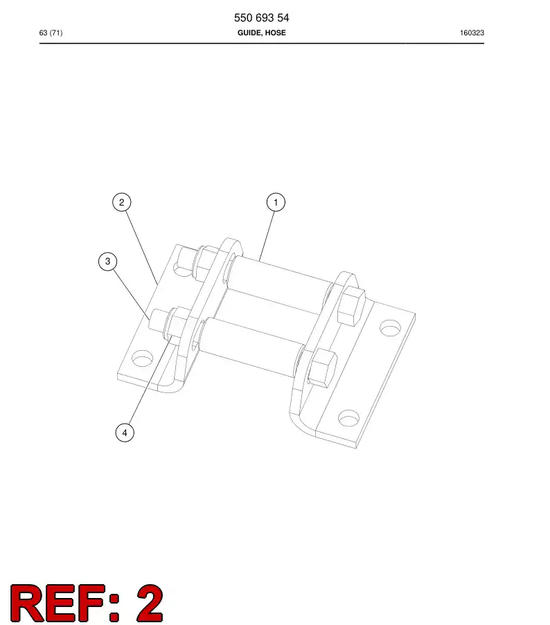 55069357 550 693 57 Supporting block - Sandvik Technical Drawing