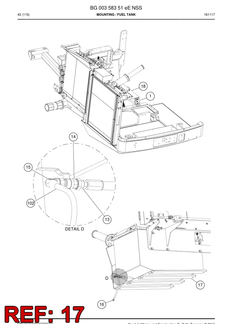 55069483 550 694 83 Rubber sheet - Sandvik Technical Drawing