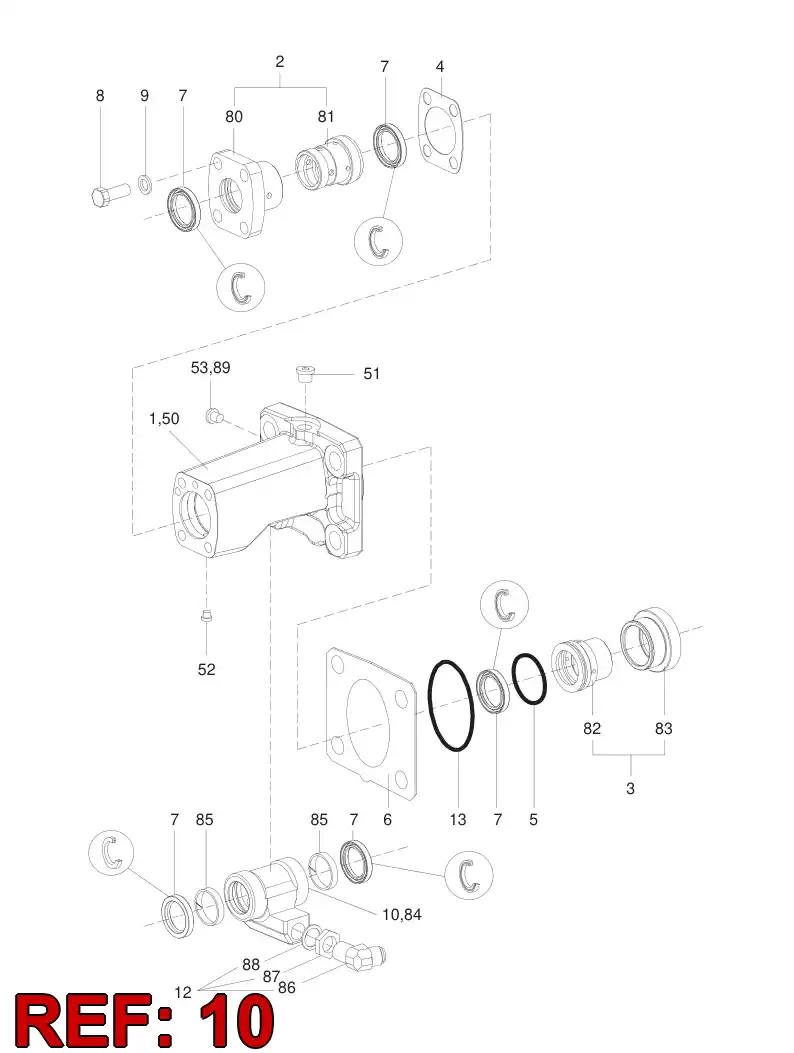 55069568 550 695 68 Housing, Seal - Sandvik Technical Drawing