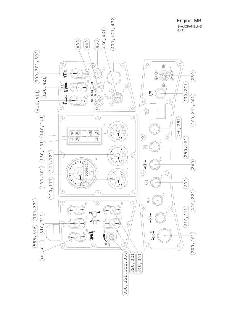 55069609 550 696 09 KEY SWITCH - Sandvik Technical Drawing