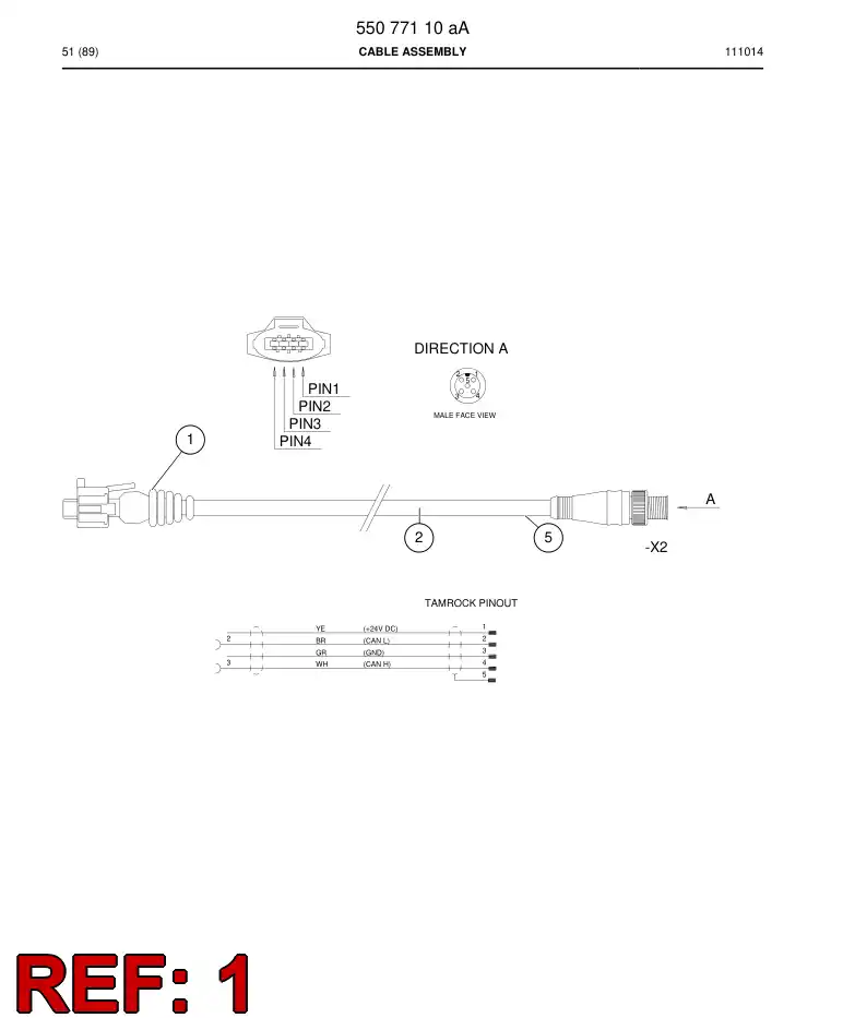 55069631a 550 696 31a Connector - Sandvik Technical Drawing