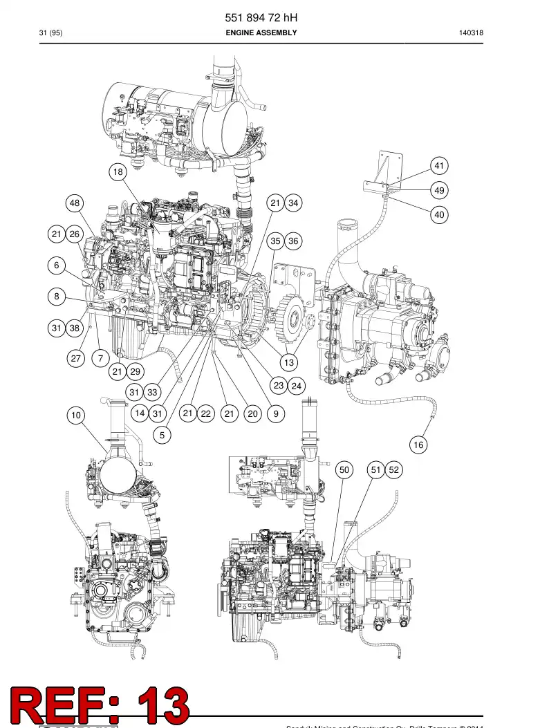 55069703a 550 697 03a Clutch - Sandvik Technical Drawing