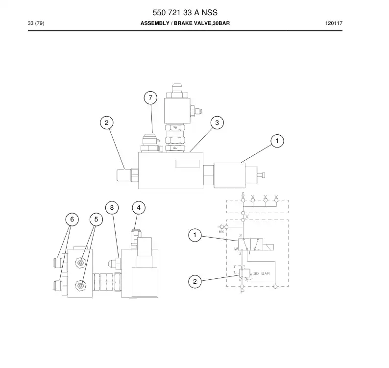 55069763b 550 697 63b VLVULA, REDUCCIN DE PRESIN - Sandvik Technical Drawing