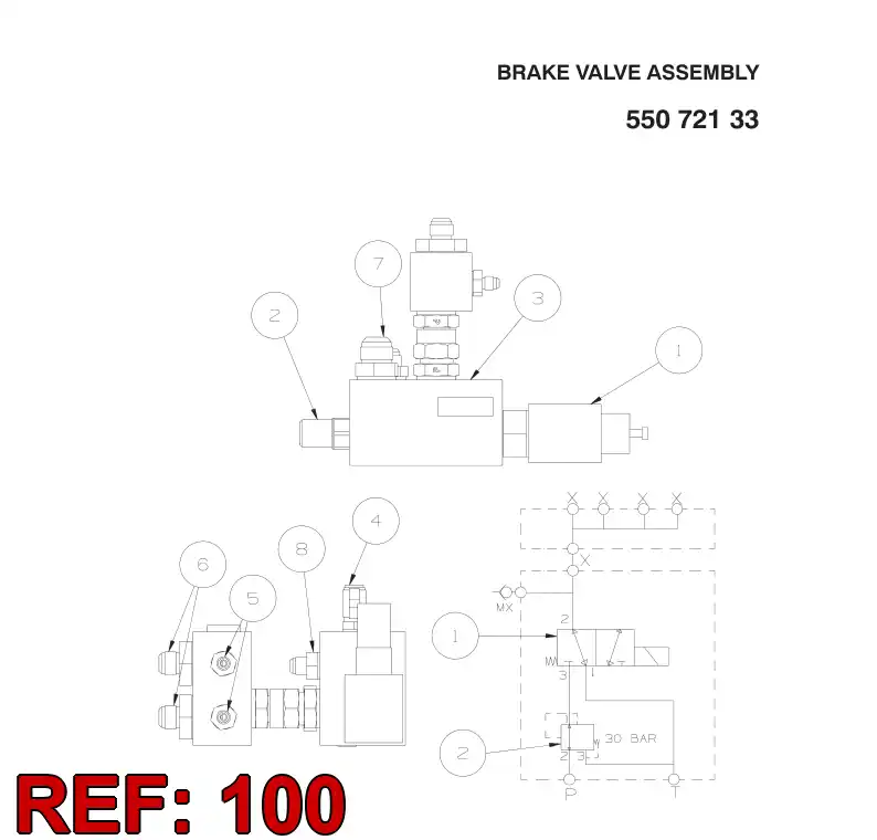 55069764 550 697 64 CONTROL BLOCK ASSEMBLY - Sandvik Technical Drawing
