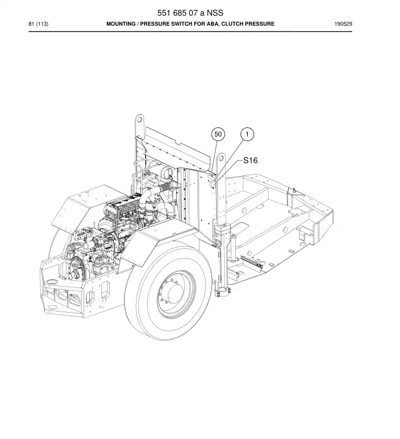 55069805a 550 698 05a Sign - Sandvik Technical Drawing