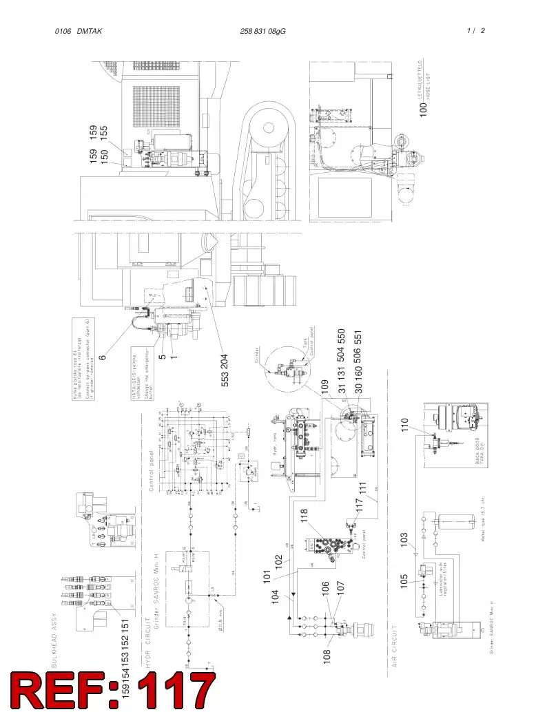 55069852 550 698 52 Valve, Shuttle - Sandvik Technical Drawing
