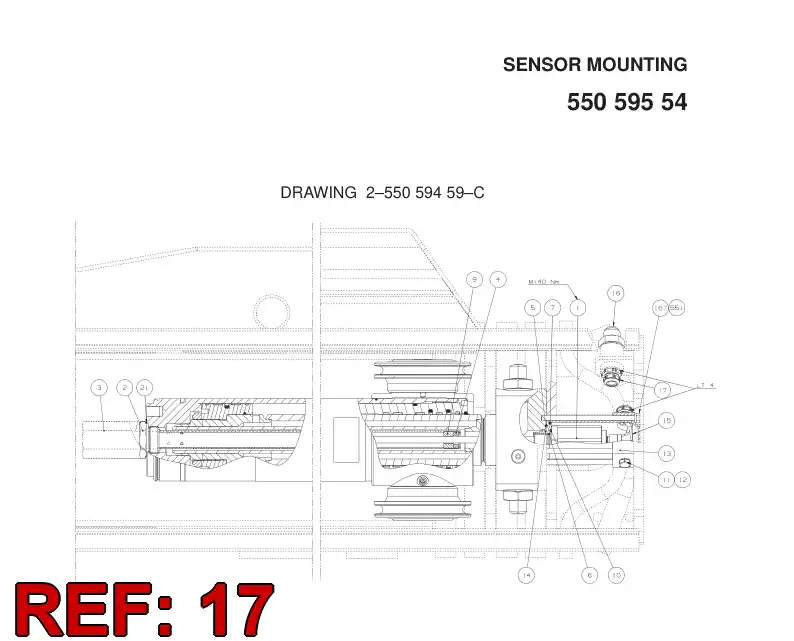 55069906 550 699 06 Gland, Cable, Metallic - Sandvik Technical Drawing
