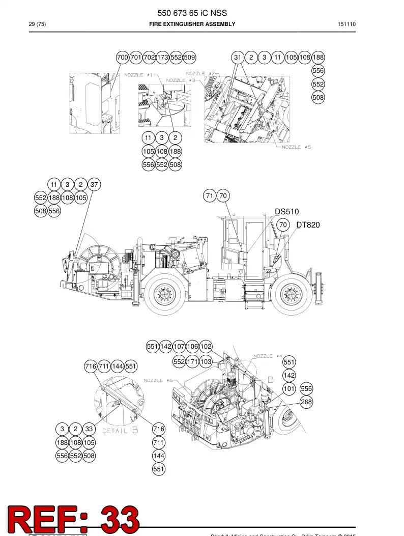 55070001a 550 700 01a Bracket - Sandvik Technical Drawing