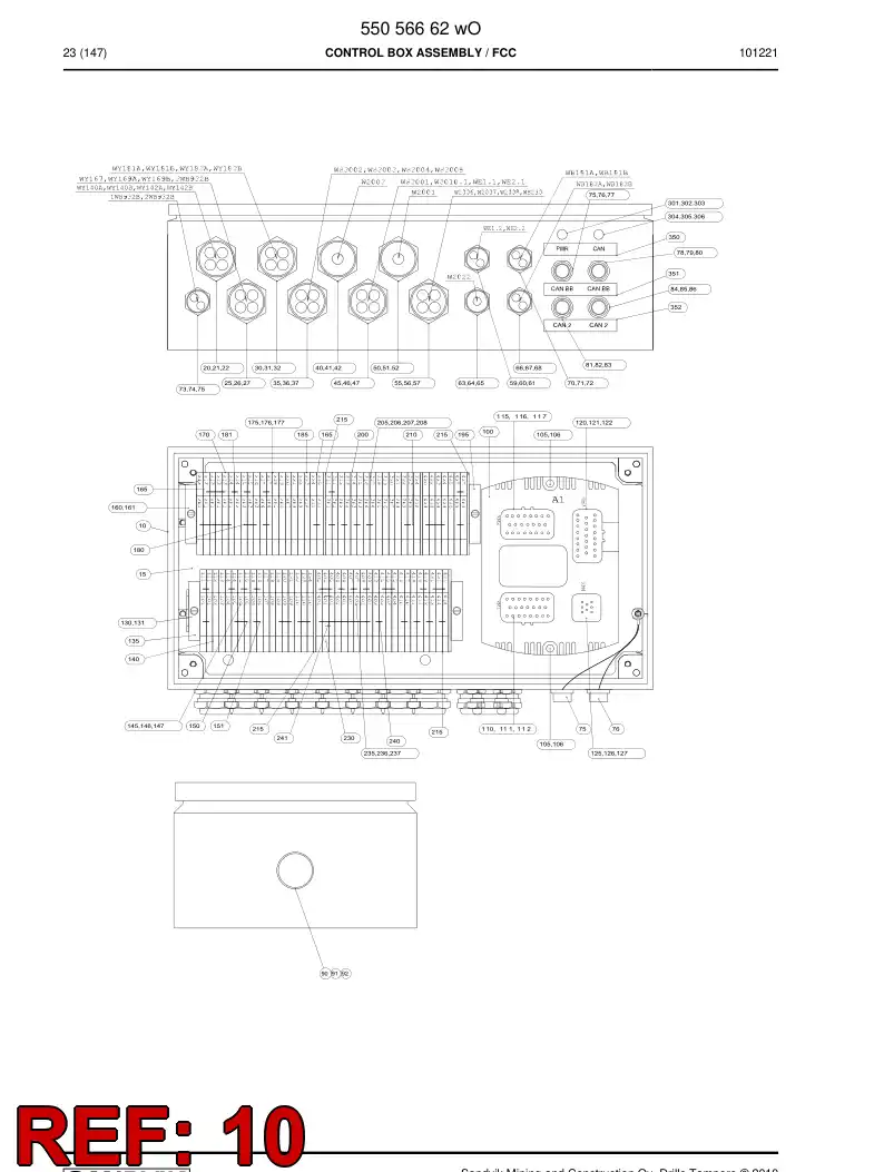 55070057 550 700 57 Stainless steel enclosure - Sandvik Technical Drawing