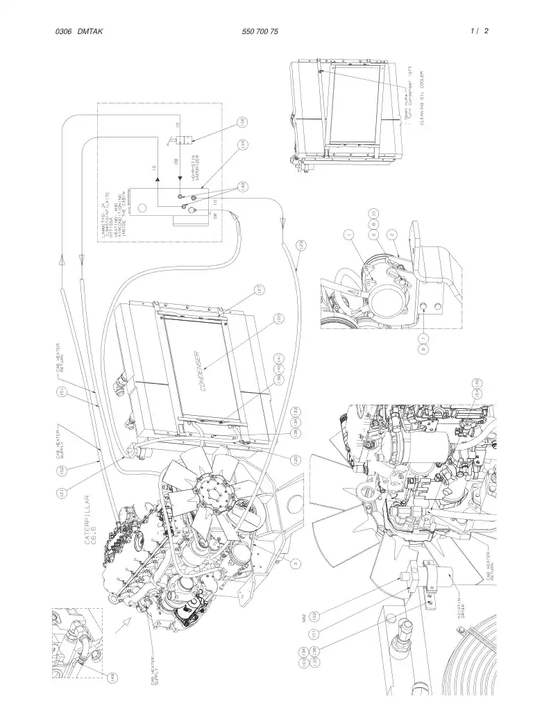 55070075 550 700 75 AIR CONDITIONING SYSTEM - Sandvik Technical Drawing