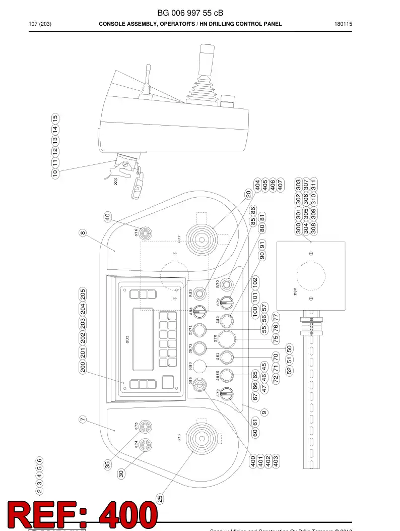 55070113a 550 701 13a INTERRUPTOR, CHAVE - Sandvik Technical Drawing
