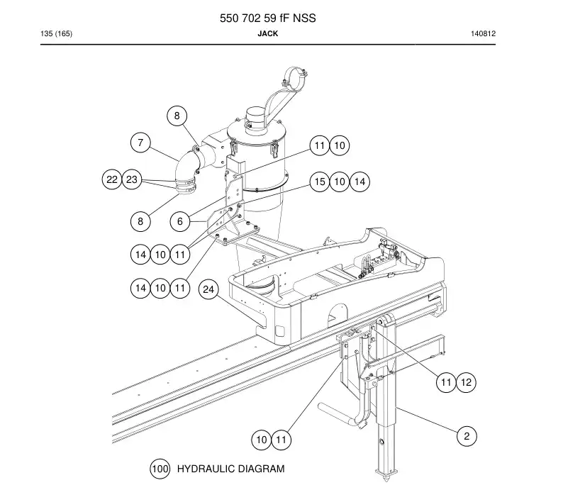 55070259e 550 702 59e Jack - Sandvik Technical Drawing