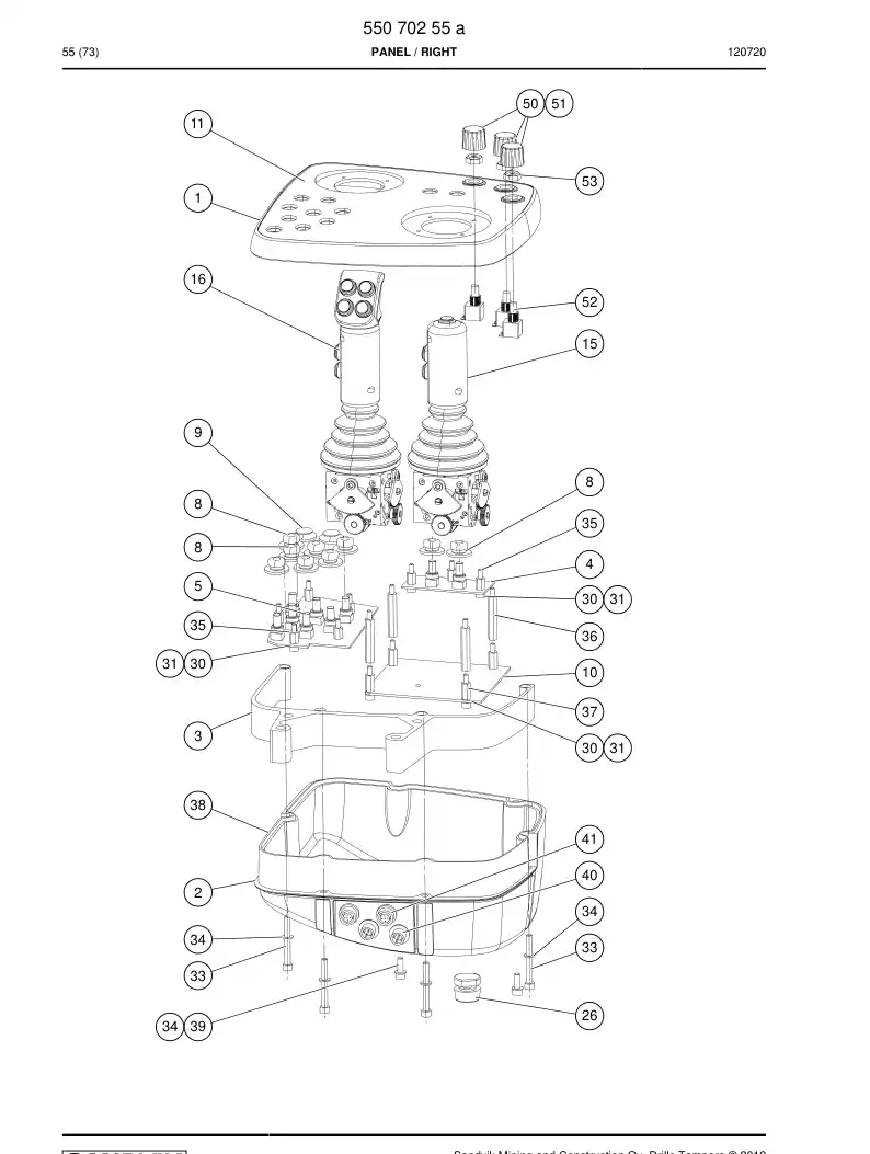 55070260 550 702 60 Decal - Sandvik Technical Drawing