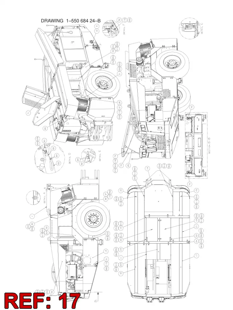 55070280 550 702 80 Plate, Cover - Sandvik Technical Drawing
