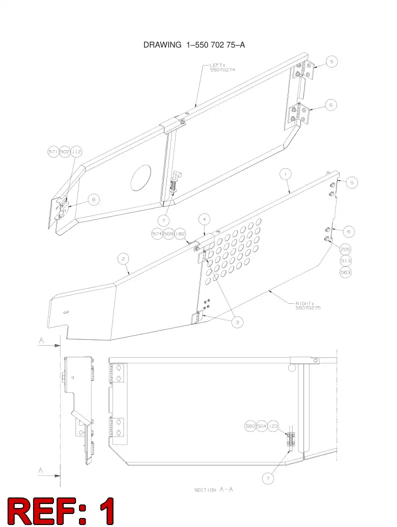 55070438 550 704 38 PLATE - Sandvik Technical Drawing