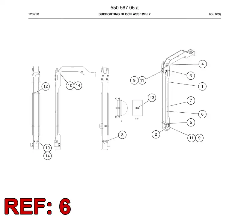 55070592 550 705 92 Clip - Sandvik Technical Drawing