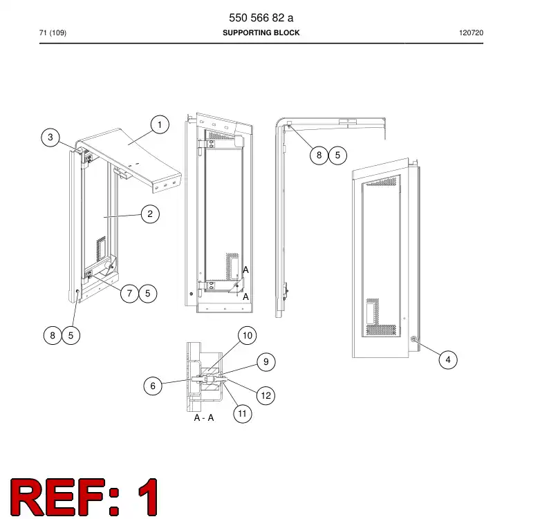 55070593 550 705 93 Frame - Sandvik Technical Drawing