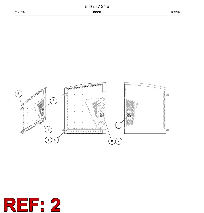 55070600 550 706 00 Hinge - Sandvik Technical Drawing