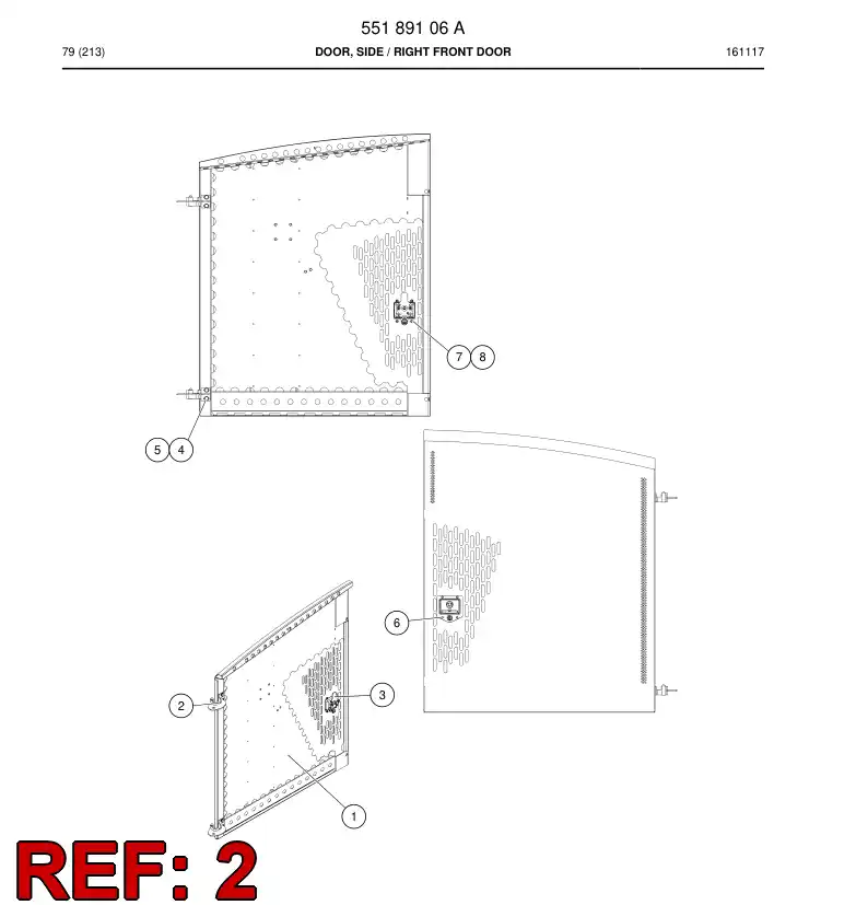 55070600a 550 706 00a Hinge - Sandvik Technical Drawing