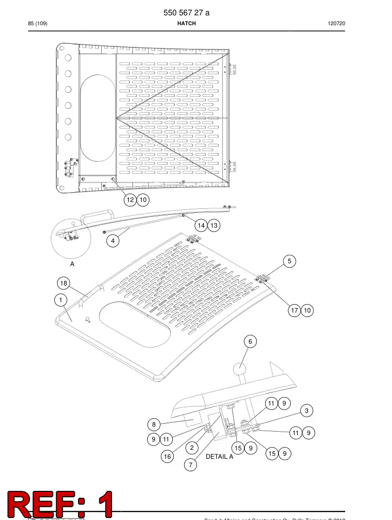 55070609 550 706 09 Cover - Sandvik Technical Drawing