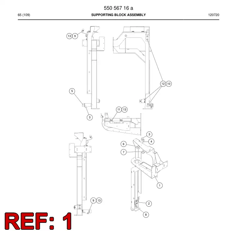55070610 550 706 10 Frame - Sandvik Technical Drawing