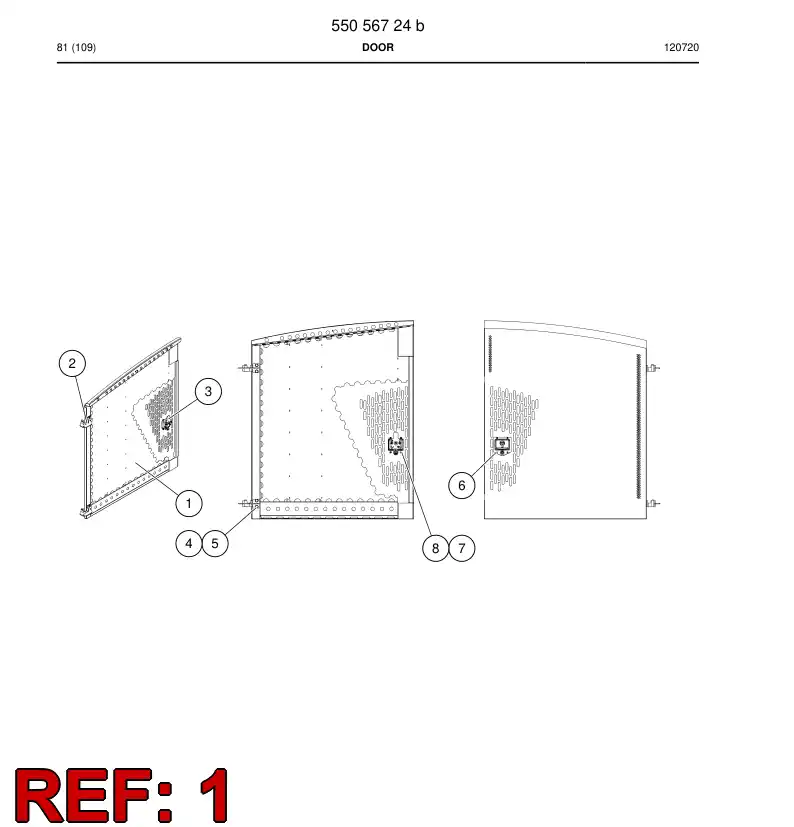 55070617 550 706 17 Door - Sandvik Technical Drawing