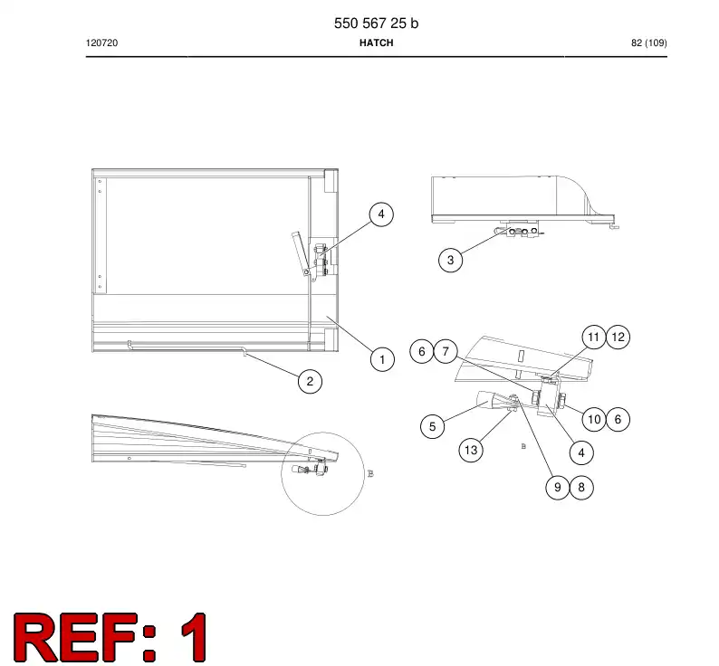 55070618 550 706 18 Hatch - Sandvik Technical Drawing