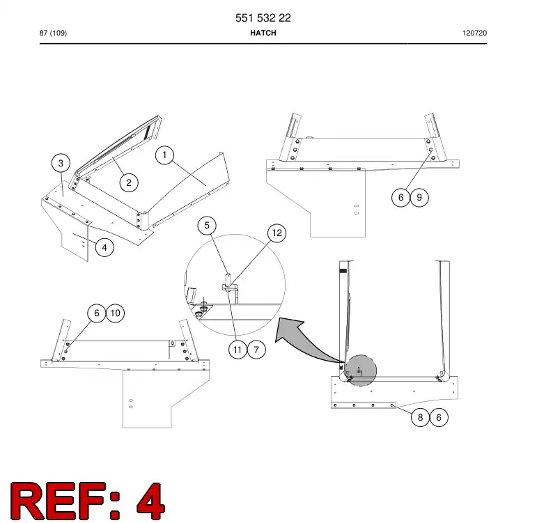 55070622 550 706 22 Baseplate cup - Sandvik Technical Drawing